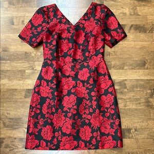 Talbots NWT Formal Floral Jacquard Dress with Bow!
